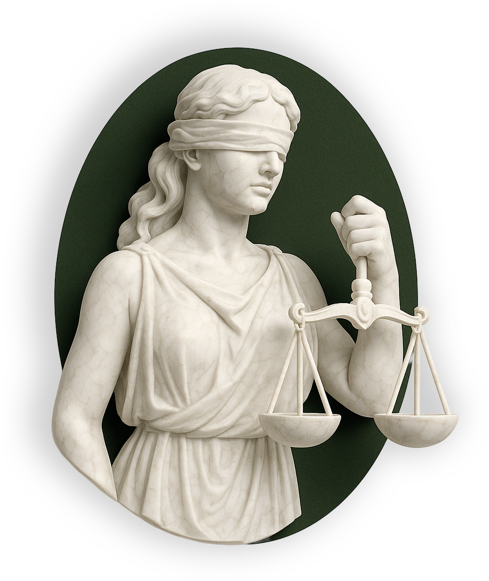 Estatua de la justicia con balanza
